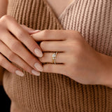 Round Cut Three Stone Engagement Ring
