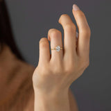 Oval Cut Cluster Moissanite Engagement Ring