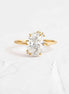 Oval Cut Cluster Moissanite Engagement Ring