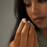 Emerald Cut Moissanite Engagement Ring