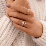 Pear Cut Unique Moissanite Engagement Ring
