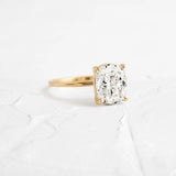 Cushion Cut Moissanite Solitaire Engagement Ring