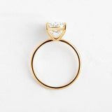 Cushion Cut Moissanite Solitaire Engagement Ring