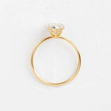 Pear Cut Moissanite Solitaire Engagement Ring