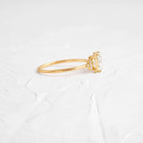 Emerald Cut Vintage Moissanite Engagement Ring