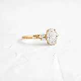 Oval Cut Unique Moissanite Engagement Ring