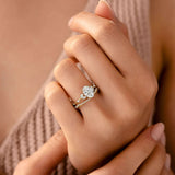 Oval Cut Unique Moissanite Engagement Ring