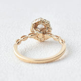 Oval Cut Hidden Accent Moissanite Engagement Ring