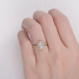 Oval Cut Moissanite Twisted Engagement Ring