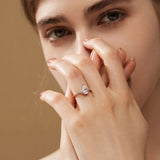 Pear Cut Seven Stone Moissanite Engagement Ring
