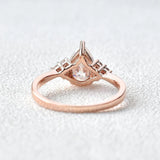 Pear Cut Seven Stone Moissanite Engagement Ring