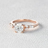 Round Cut Vintage Moissanite Wedding Ring