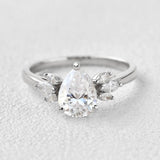 Pear Cut Vintage Moissanite Engagement Ring