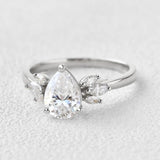 Pear Cut Vintage Moissanite Engagement Ring