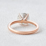 Round Cut Solitaire Moissanite Engagement Ring