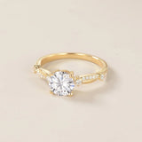 Round Cut Twisted Moissanite Engagement Ring