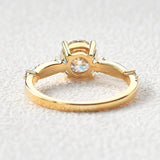 Round Cut Twisted Moissanite Engagement Ring