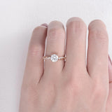 Round Cut Twisted Moissanite Engagement Ring