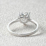 Heart Cut Moissanite Solitaire Engagement Ring For Her