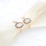 Oval Cut Moissanite Three Stone Engagement Ring