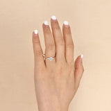 Oval Cut Three Stone Moissanite Engagement Ring