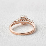 Oval Cut Three Stone Moissanite Engagement Ring