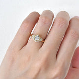 Moissanite Round Cut Vintage Wedding Rind Set
