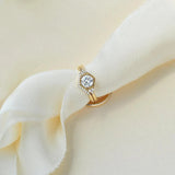 Moissanite Round Cut Vintage Wedding Rind Set