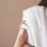 Round Cut Vintage Moissanite Engagement Ring