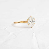 Oval Cut Moissanite Solitaire Promise Ring For Her