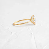 Oval Cut Moissanite Solitaire Promise Ring For Her