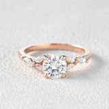 Round Cut Vintage Moissanite Wedding Ring