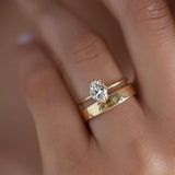 Oval Cut Hidden Halo Moissanite Engagement Ring