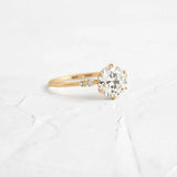 Round Cut Cluster Moissanite Engagement Wedding Ring