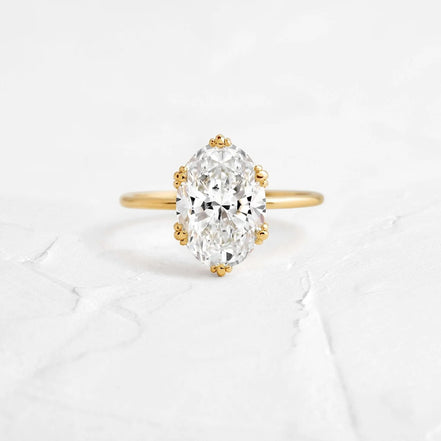 Oval Cut Solitaire Moissanite Engagement Ring