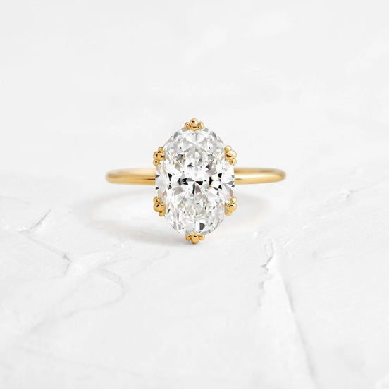 Oval Cut Solitaire Moissanite Engagement Ring