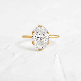 Oval Cut Solitaire Moissanite Engagement Ring