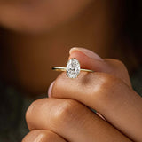 Oval Cut Solitaire Moissanite Engagement Ring