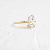 Oval Cut Cluster Moissanite Engagement Ring