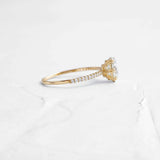 Oval Cut Pave Set Moissanite Engagement Ring