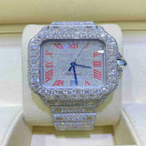 Automatic Iced Out Full Moissanite Diamond Watch For Him