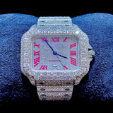 Automatic Iced Out Full Moissanite Diamond Watch For Him