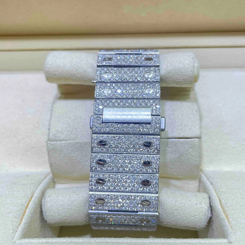 Automatic Iced Out Full Moissanite Diamond Watch For Him