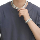 20MM Bubble Style Moissnaite Miami Cuban Chain Jewelry