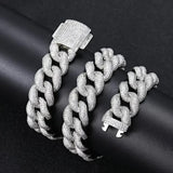 20MM Bubble Style Moissnaite Miami Cuban Chain Jewelry