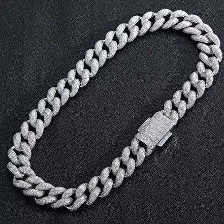 20MM Bubble Style Moissnaite Miami Cuban Chain Jewelry