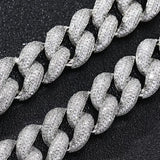 20MM Bubble Style Moissnaite Miami Cuban Chain Jewelry