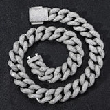 20MM Bubble Style Moissnaite Miami Cuban Chain Jewelry