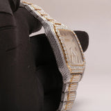 Hip Hop Iced Out Moissnaite Dual Tone Automatic Watch