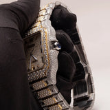 Hip Hop Iced Out Moissnaite Dual Tone Automatic Watch